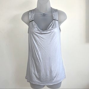 Light Grey Blouse w/ Pleated Detail by White House Black Market - Sz. XS